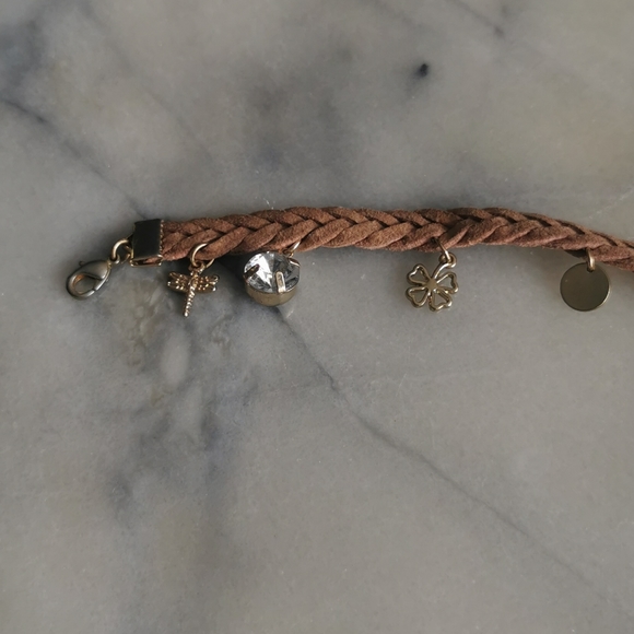Rope bracelet with gold charms - Picture 3 of 4